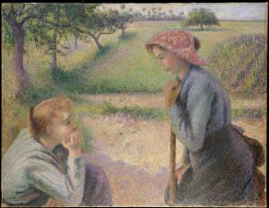 Two Young Peasant Women (Camille Pissarro, 1891–92) - metmuseum.org